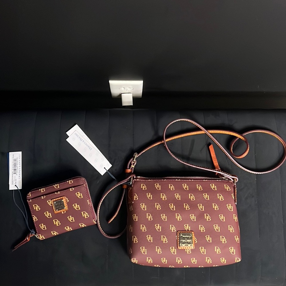 Dooney & Burke crossbody bag with mini wallet brand new never worn.